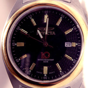 Invicta 3253 10 Collection Quartz Black Face SS